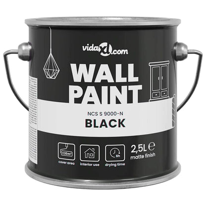 Pittura murale Nero 2,5 L Stampa da parete