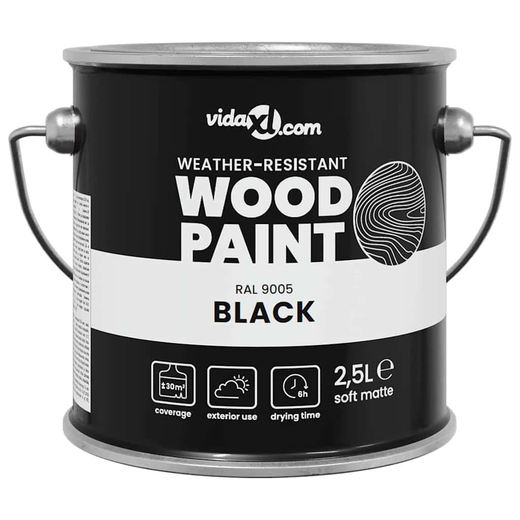 Vernice per legno Nero 2,5 L Stampa da parete