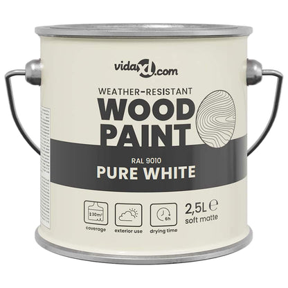 Vernice per legno Bianco 2,5 L Stampa da parete