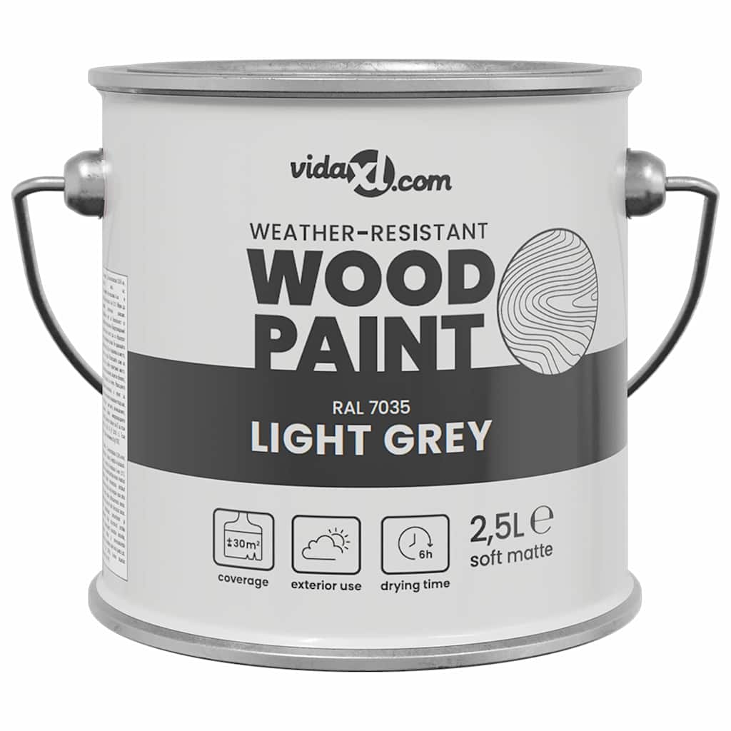 Vernice per legno Grigio 2,5 L Stampa da parete