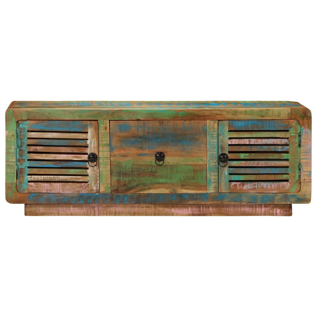 Mobile Porta TV 110x30x40 cm in Legno Massello di Recupero