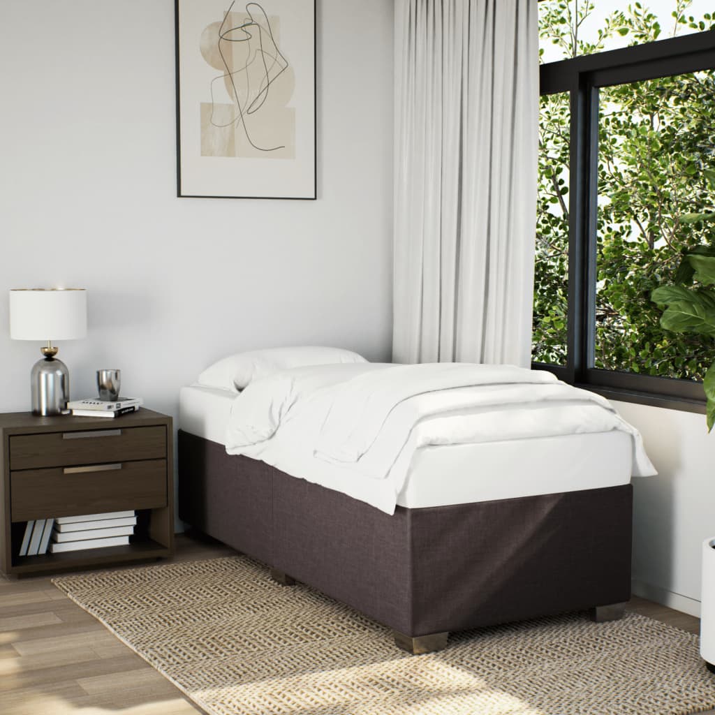 Giroletto senza Materasso Marrone Scuro 80x200 cm Tessuto