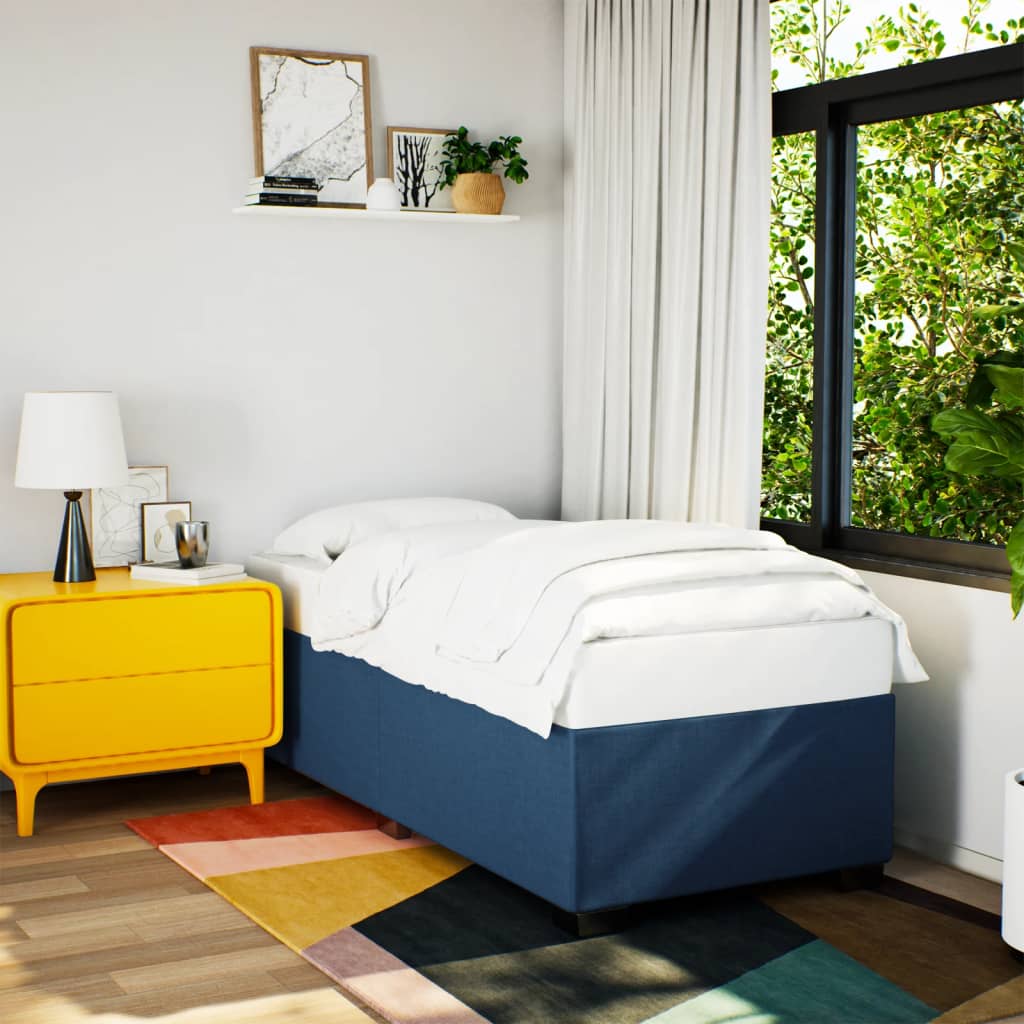 Giroletto senza Materasso Blu 80x200 cm in Tessuto