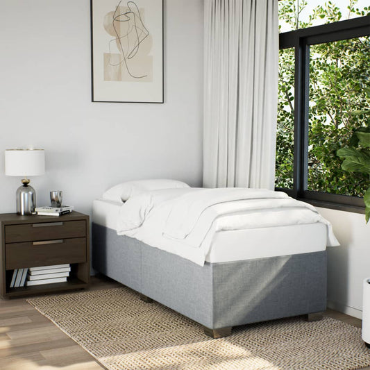 Giroletto senza Materasso Grigio Chiaro 90x200 cm Tessuto