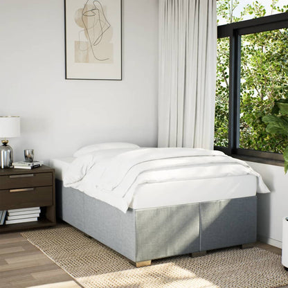 Giroletto senza Materasso Grigio Chiaro 120x190 cm in Tessuto
