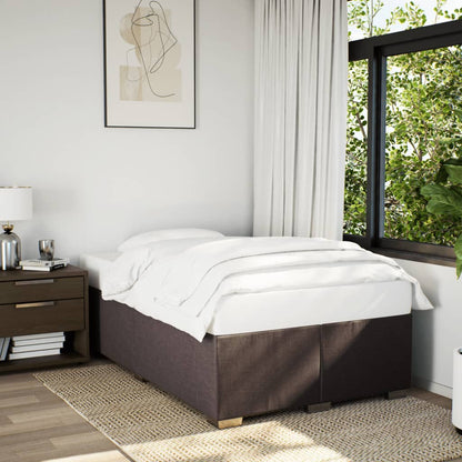 Giroletto senza Materasso Marrone Scuro 80x200 cm in Tessuto
