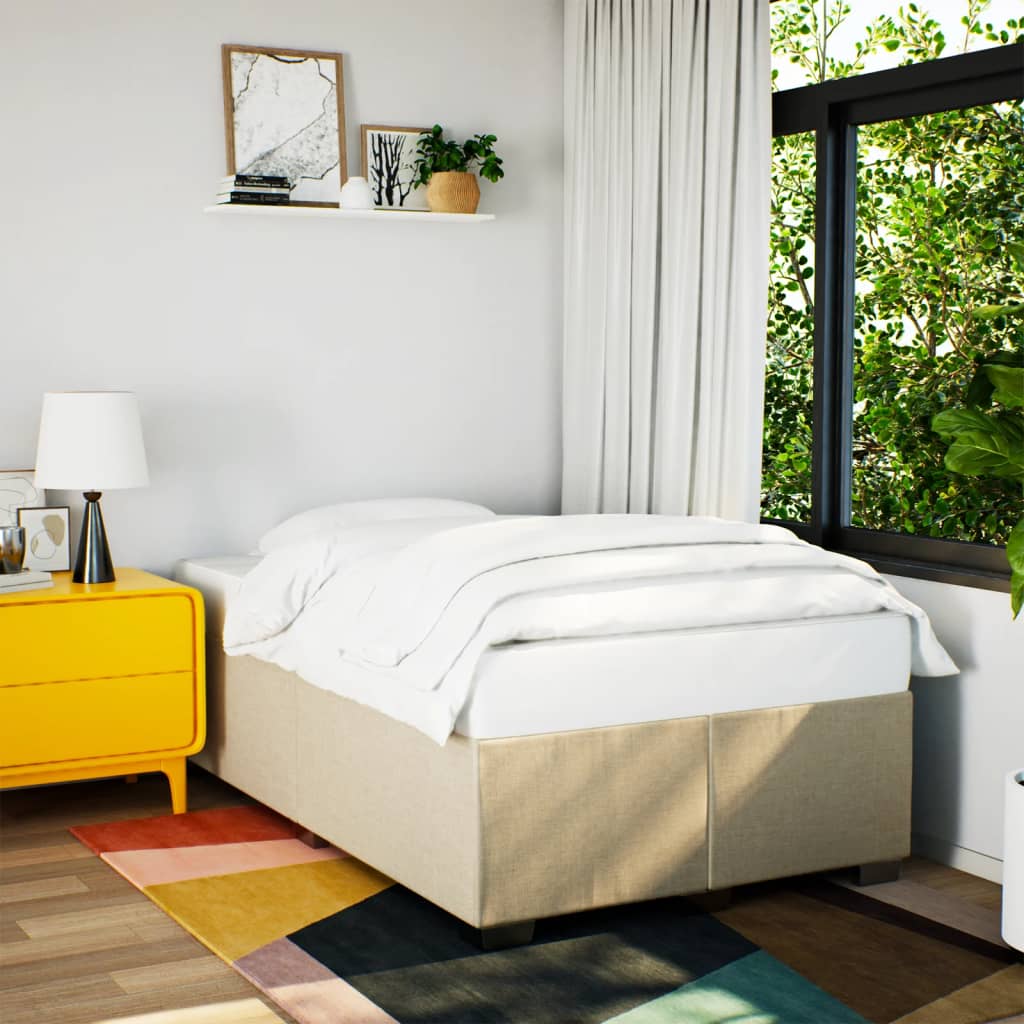 Giroletto senza Materasso Crema 120x190cm in Tessuto