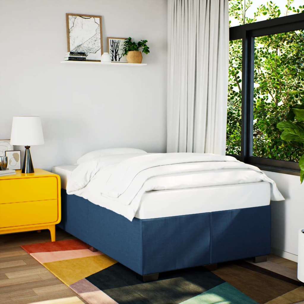 Giroletto senza Materasso Blu 120x190 cm in Tessuto