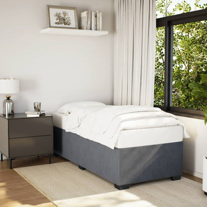 Giroletto senza Materasso Grigio Scuro 90x190 cm Velluto