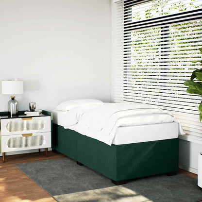 Giroletto senza Materasso Verde Scuro 90x200 cm in Velluto