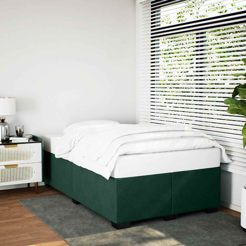 Giroletto senza Materasso Verde Scuro 120x190 cm Velluto