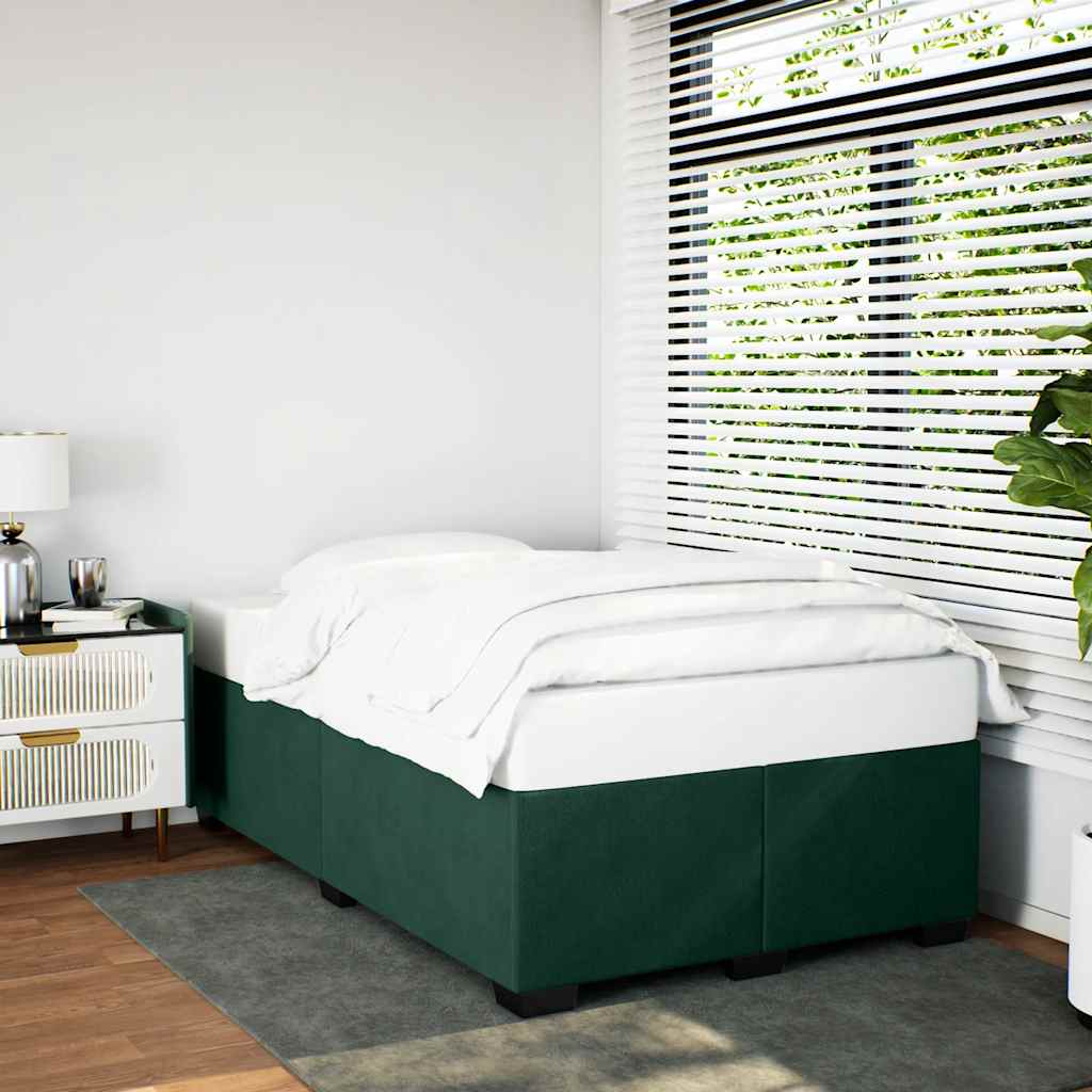 Giroletto senza Materasso Verde Scuro 120x200 cm in Velluto