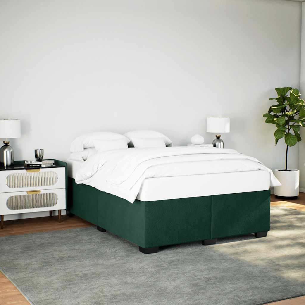Giroletto senza Materasso Verde Scuro 140x190 cm in Velluto