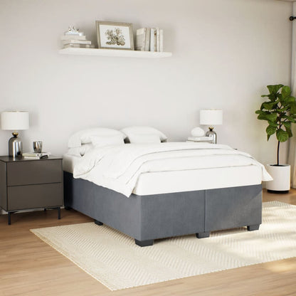 Giroletto senza Materasso Grigio Scuro 160x200 cm Velluto
