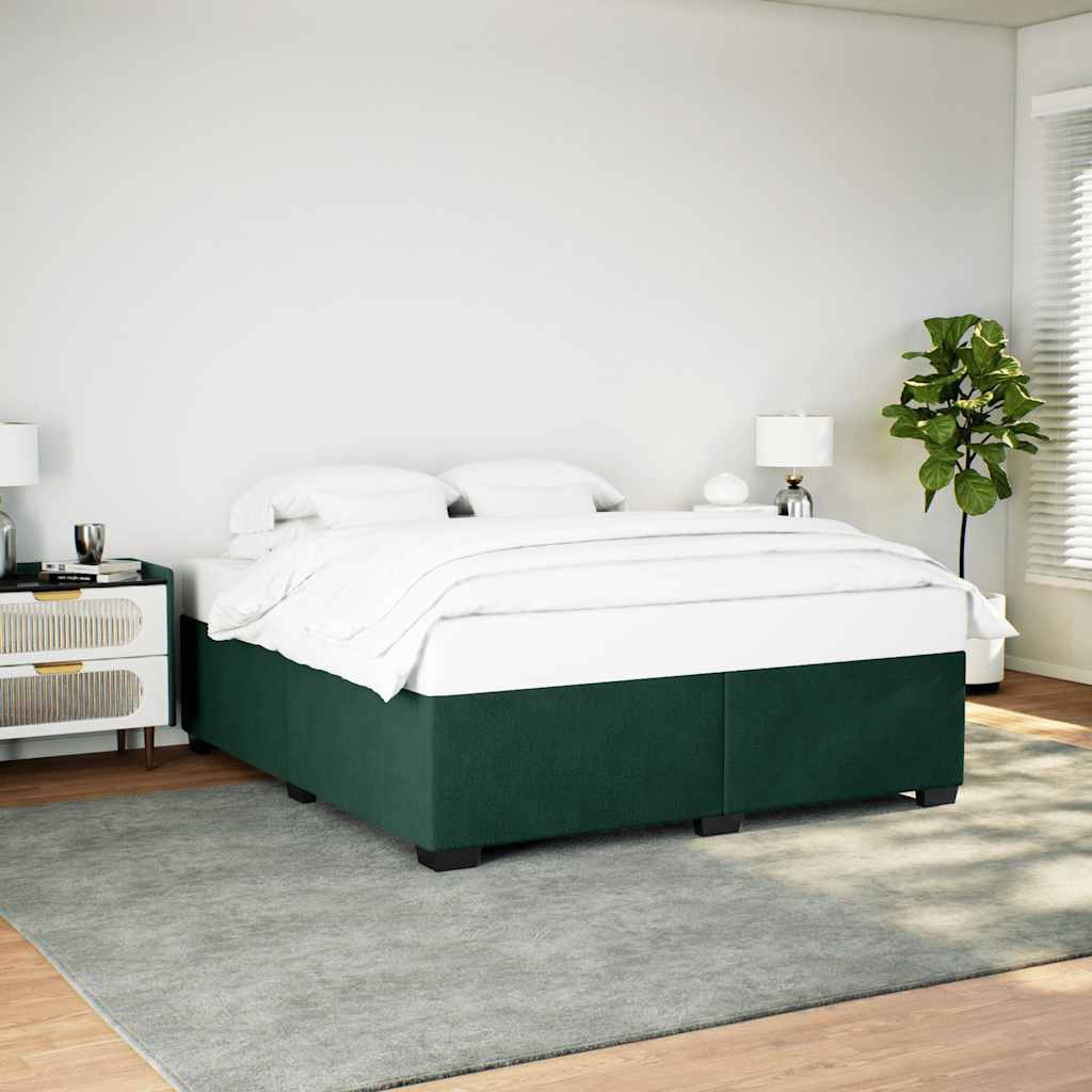 Giroletto senza Materasso Verde Scuro 180x200 cm in Velluto