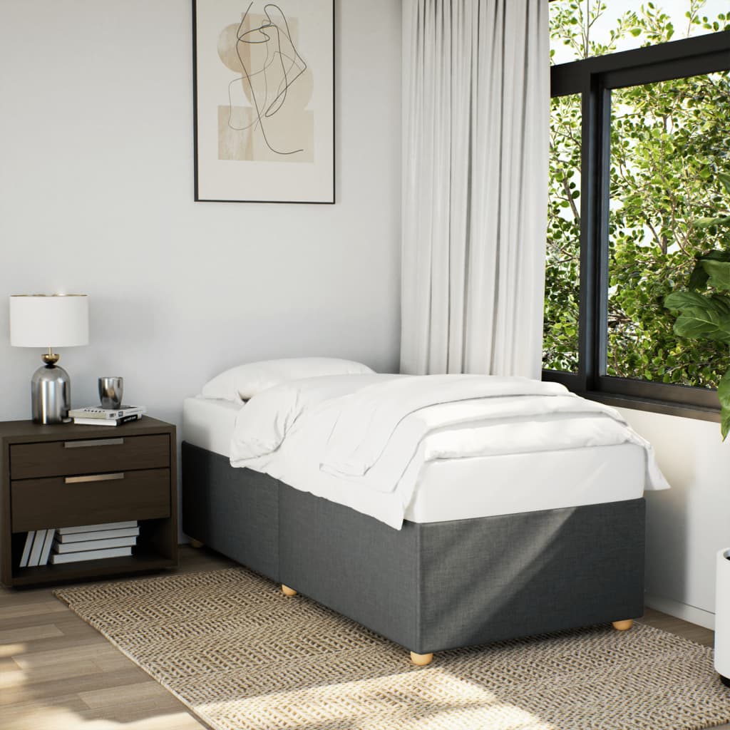 Giroletto senza Materasso Grigio Scuro 90x200 cm Tessuto