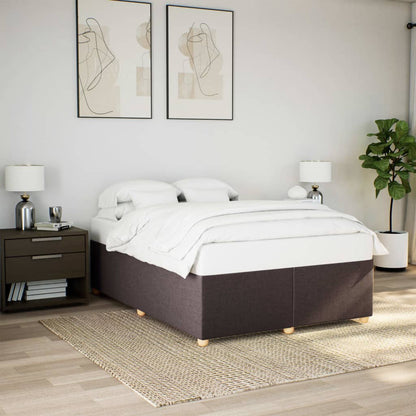 Giroletto senza Materasso Marrone Scuro 160x200 cm Tessuto