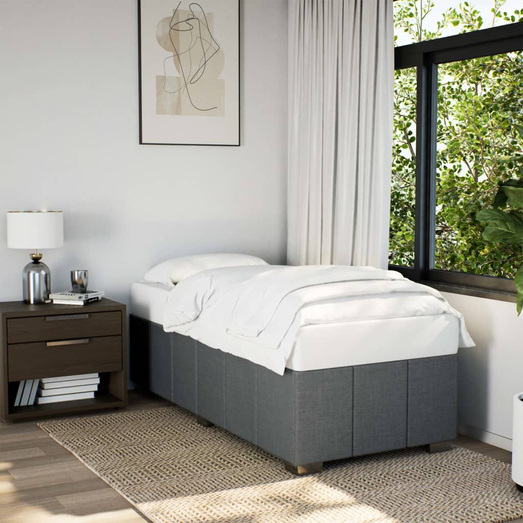 Giroletto senza Materasso Grigio Scuro 90x190 cm Tessuto