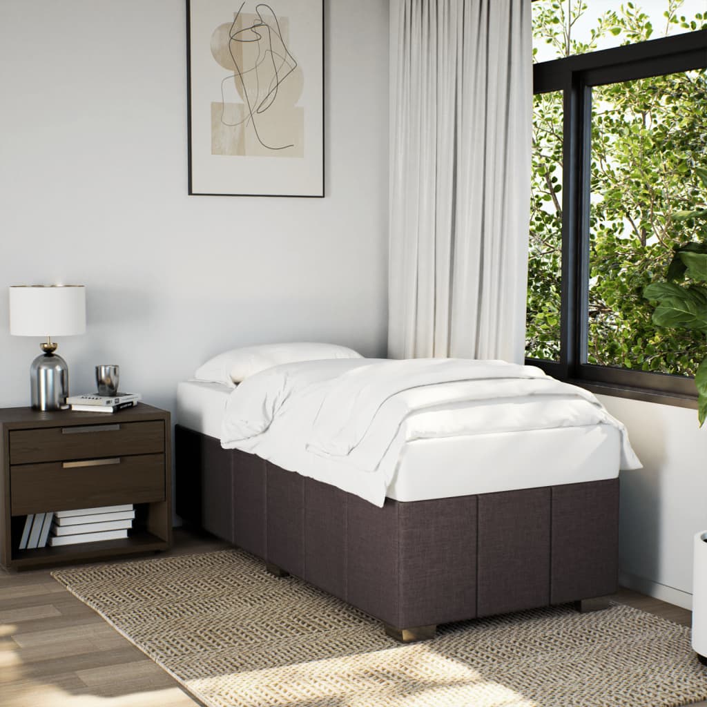 Giroletto senza Materasso Marrone Scuro 90x190 cm Tessuto