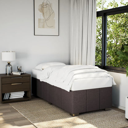 Giroletto senza Materasso Marrone Scuro 90x190 cm Tessuto