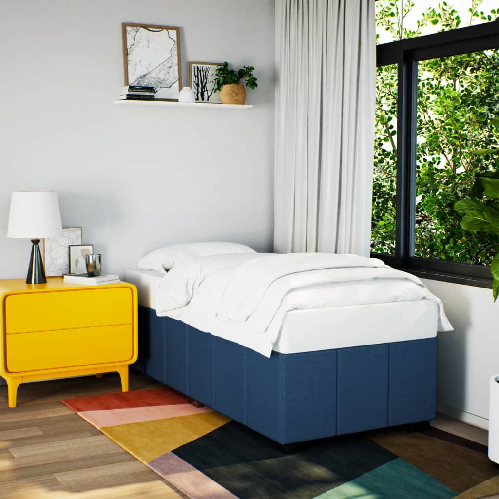 Giroletto senza Materasso Blu 90x190 cm in Tessuto