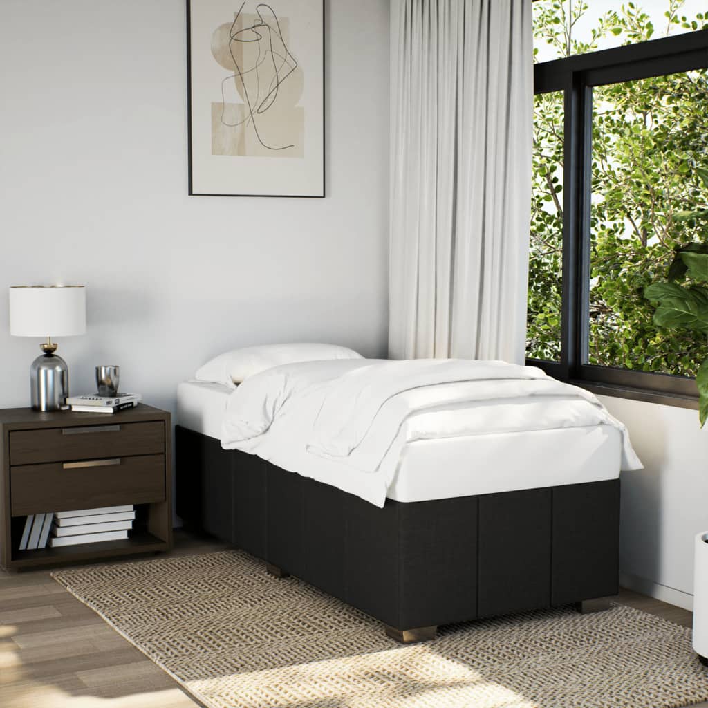Giroletto senza Materasso Nero 90x200 cm in Tessuto