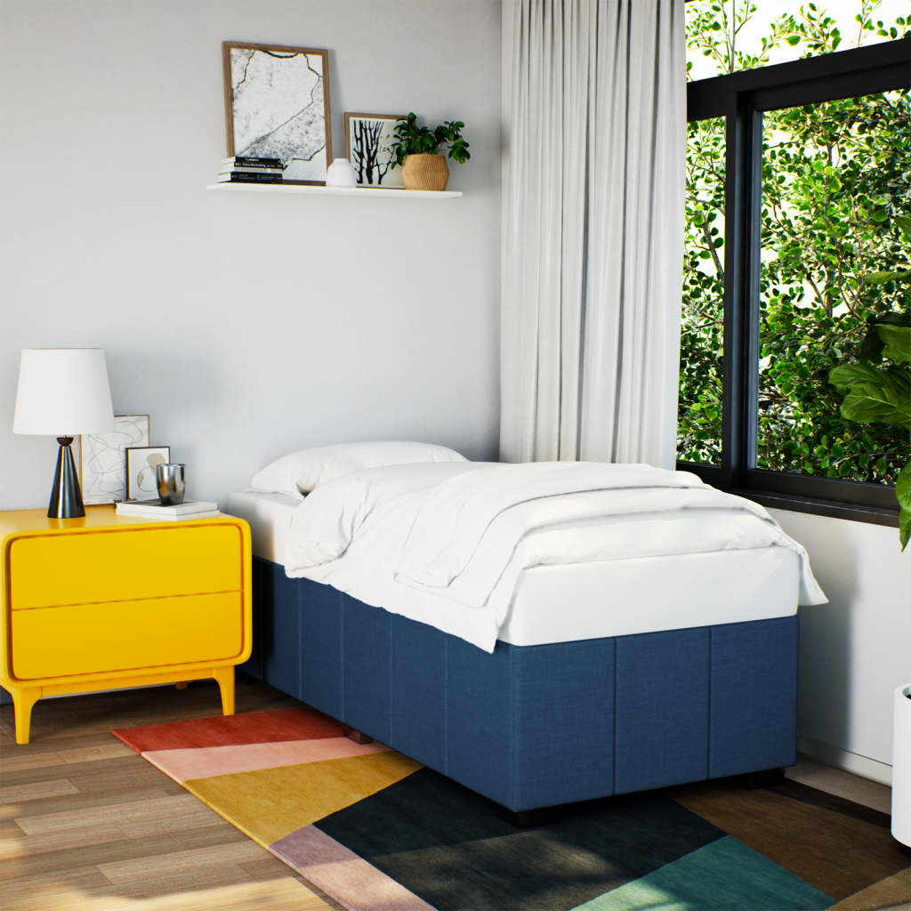 Giroletto senza Materasso Blu 90x200 cm in Tessuto