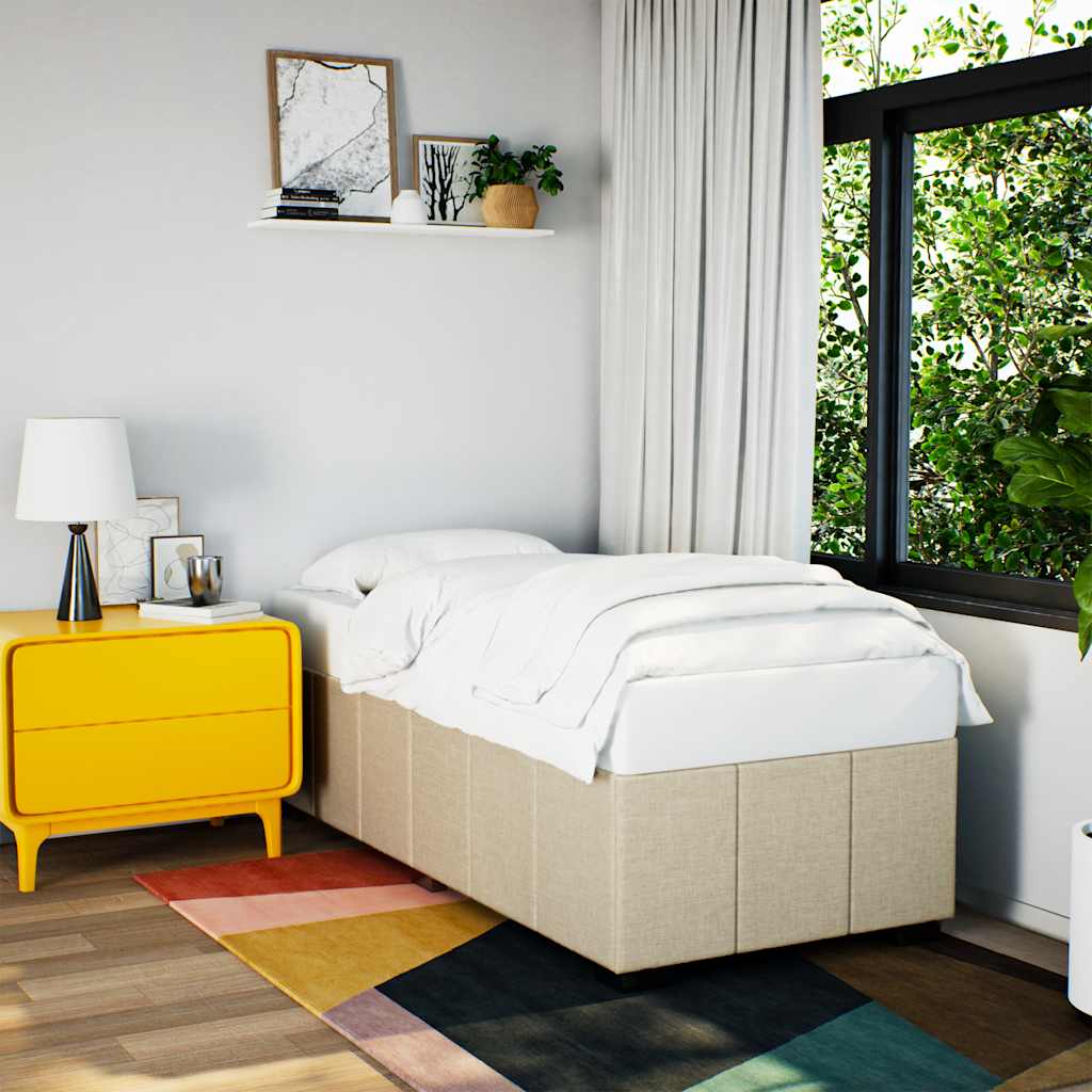 Giroletto senza Materasso Crema 100x200 cm in Tessuto