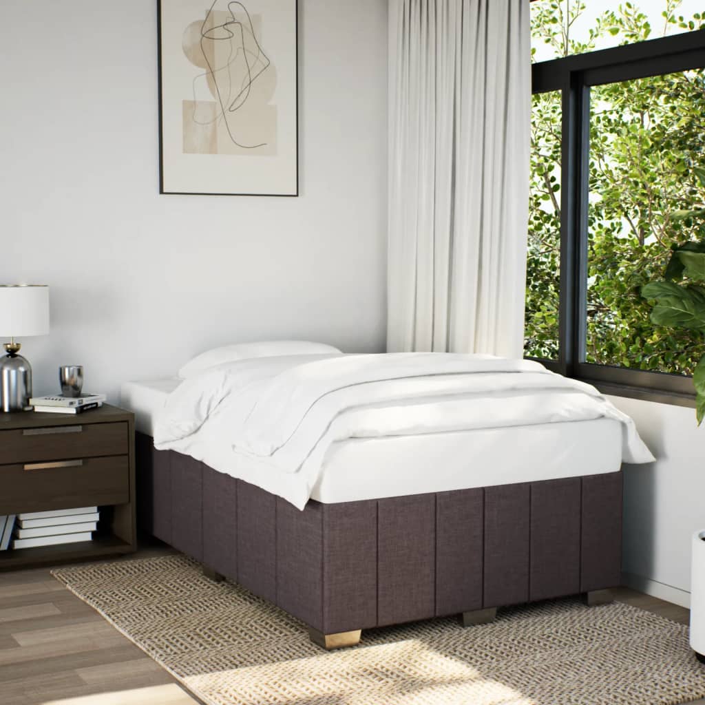 Giroletto senza Materasso Marrone Scuro 80x200 cm in Tessuto