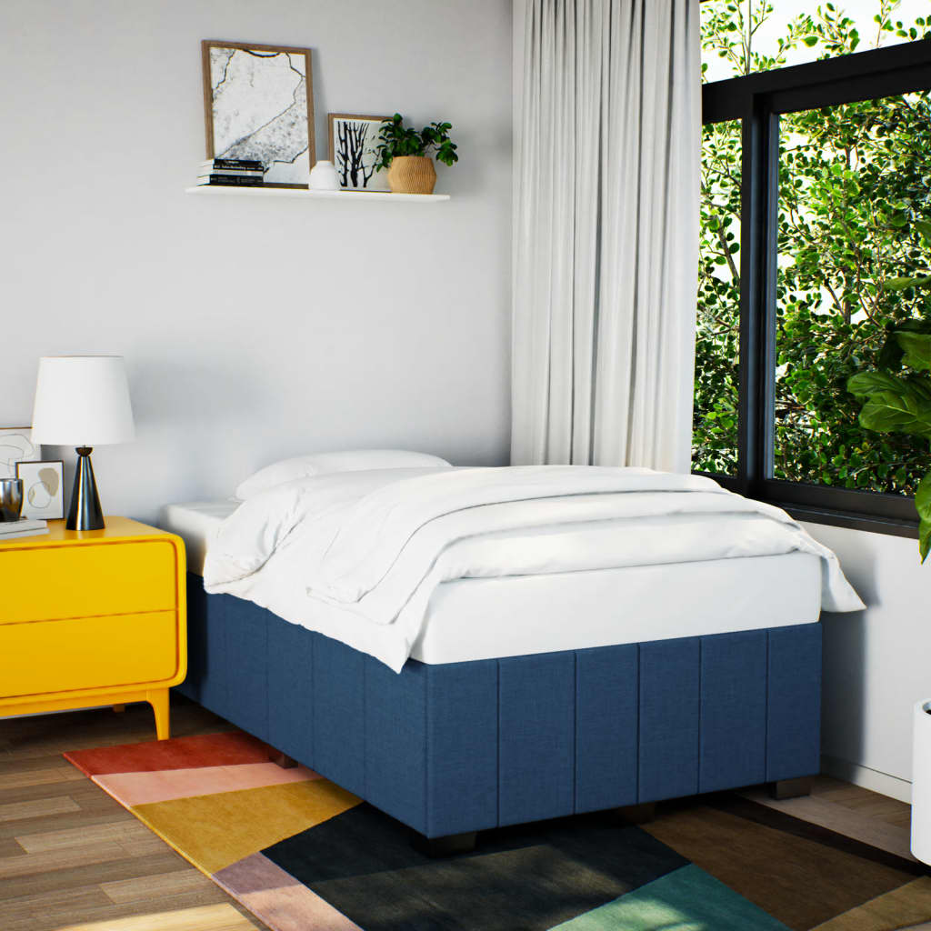Giroletto senza Materasso Blu 120x190 cm in Tessuto