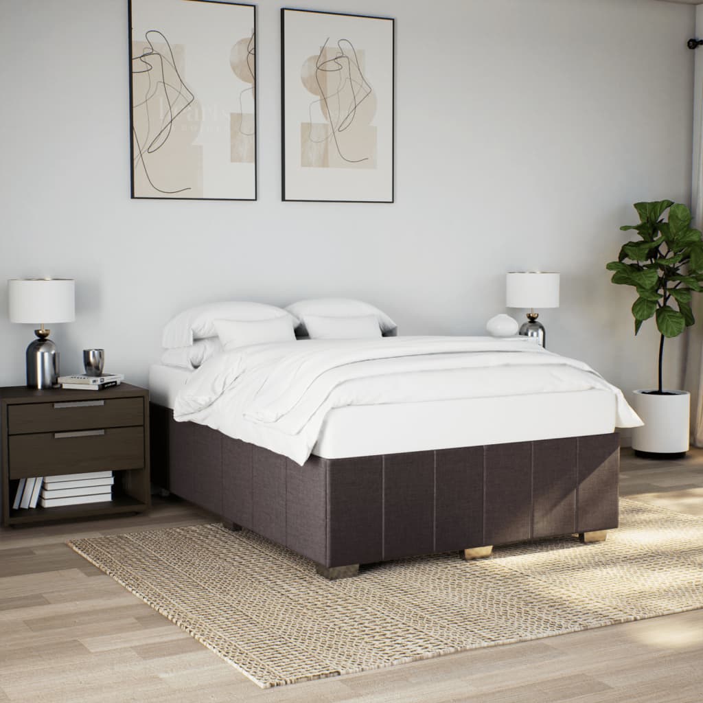 Giroletto senza Materasso Marrone Scuro 140x190 cm Tessuto