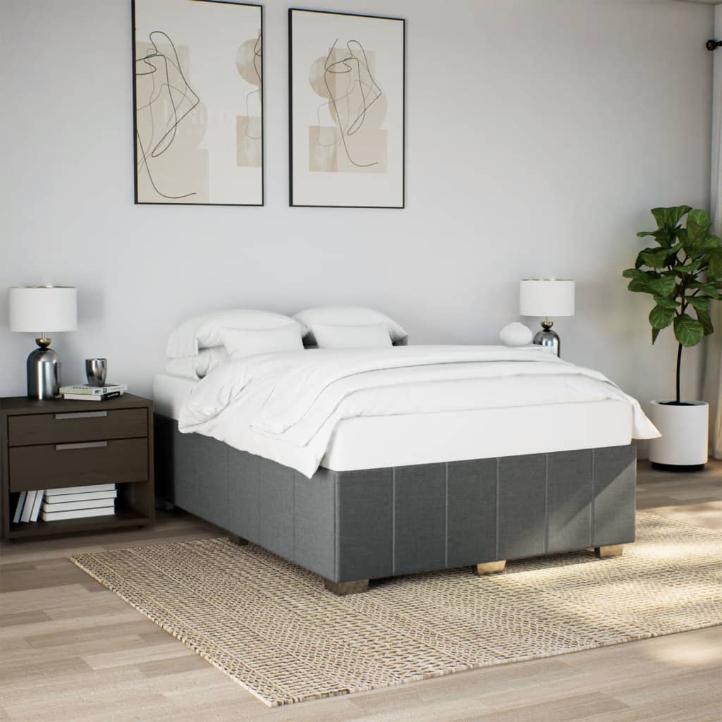 Giroletto senza Materasso Grigio Scuro 160x200 cm Tessuto