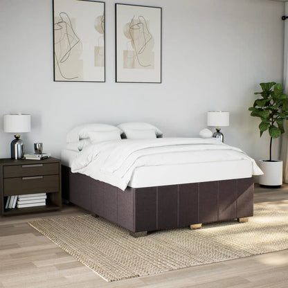 Giroletto senza Materasso Marrone Scuro 160x200 cm Tessuto