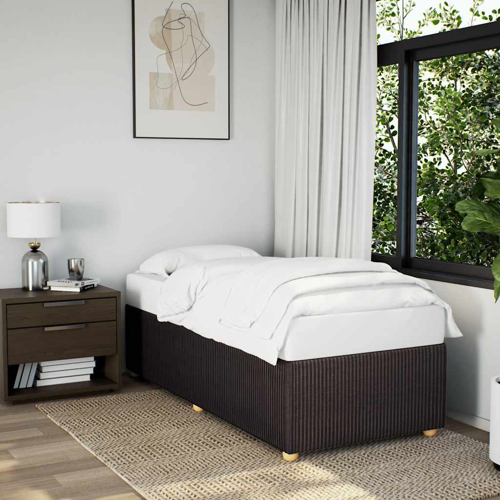 Giroletto senza Materasso Marrone Scuro 80x200 cm Tessuto
