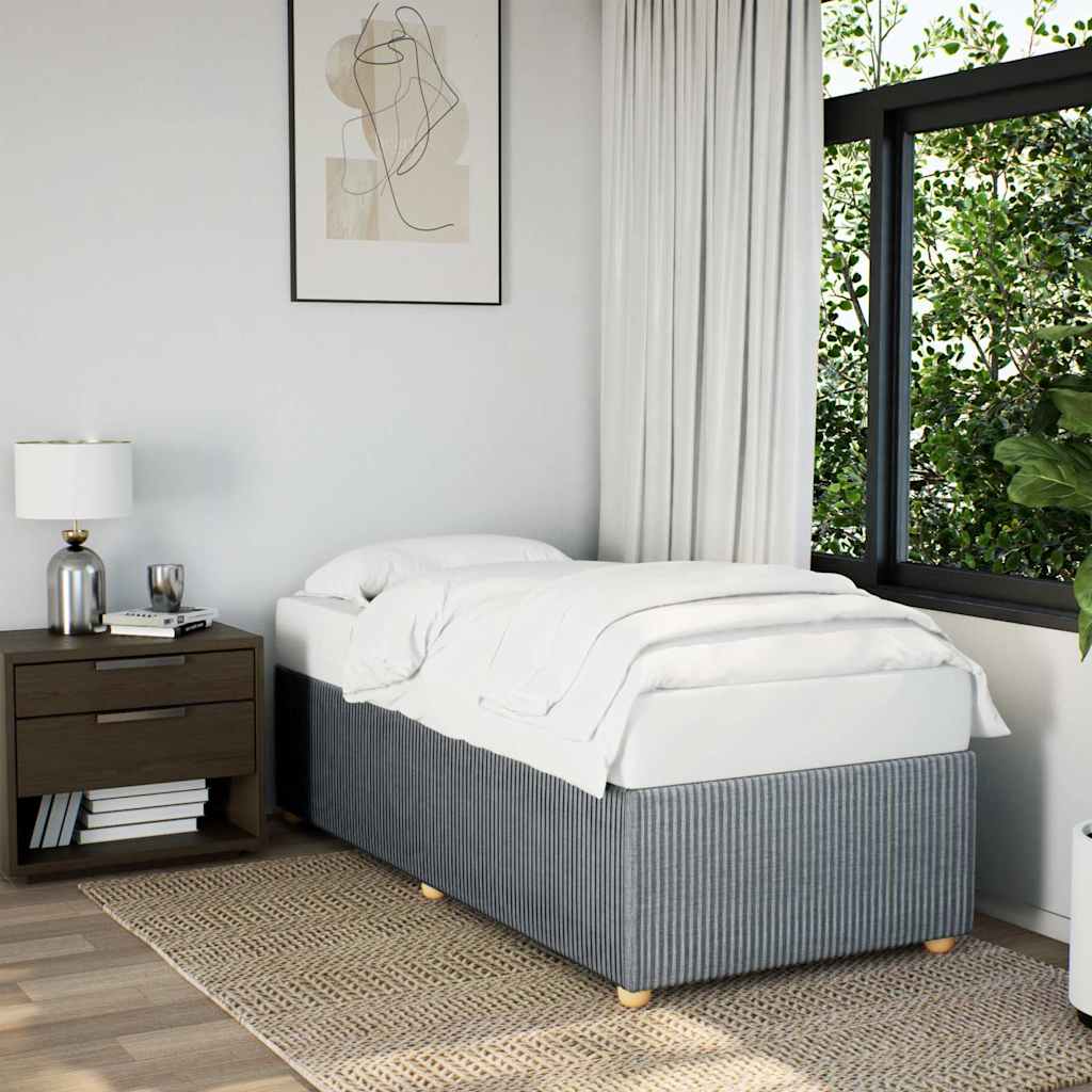Giroletto senza Materasso Grigio Chiaro 90x190 cm Tessuto
