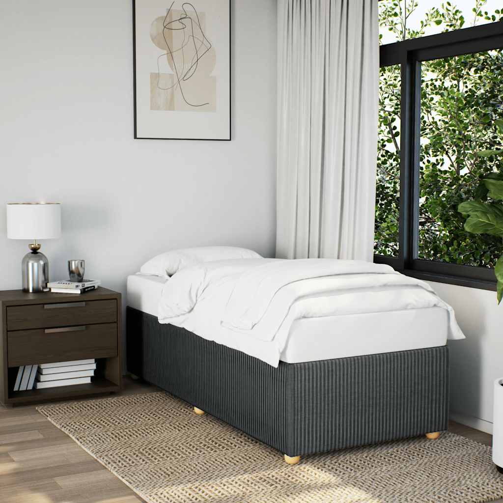 Giroletto senza Materasso Grigio Scuro 90x200 cm Tessuto
