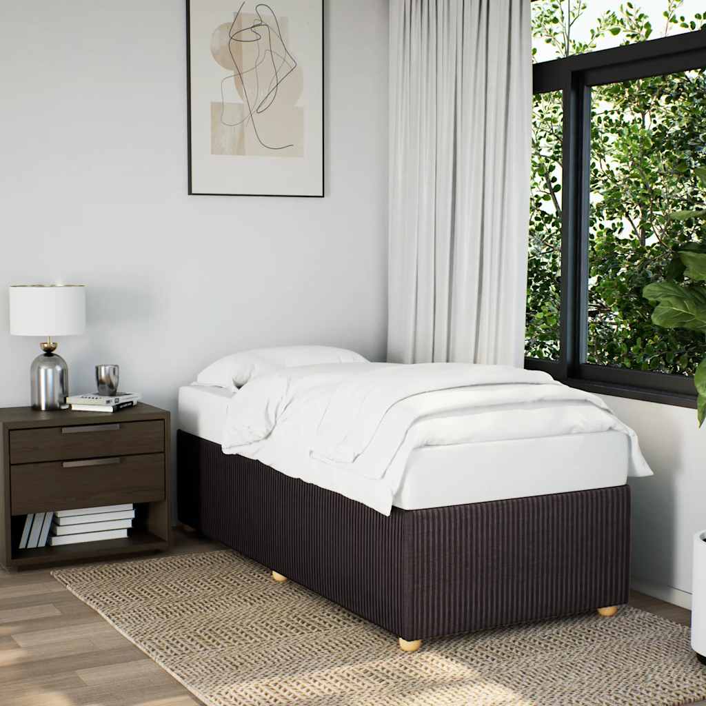 Giroletto senza Materasso Marrone Scuro 90x200 cm Tessuto