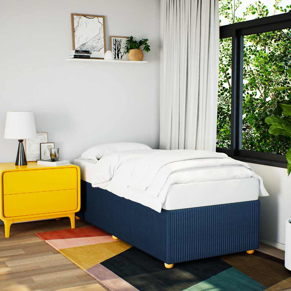 Giroletto senza Materasso Blu 90x200 cm in Tessuto