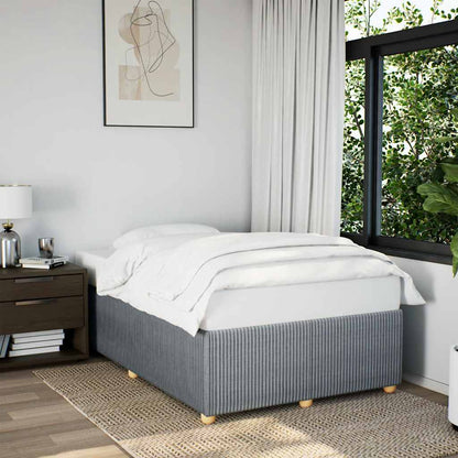 Giroletto senza Materasso Grigio Chiaro 120x190 cm in Tessuto
