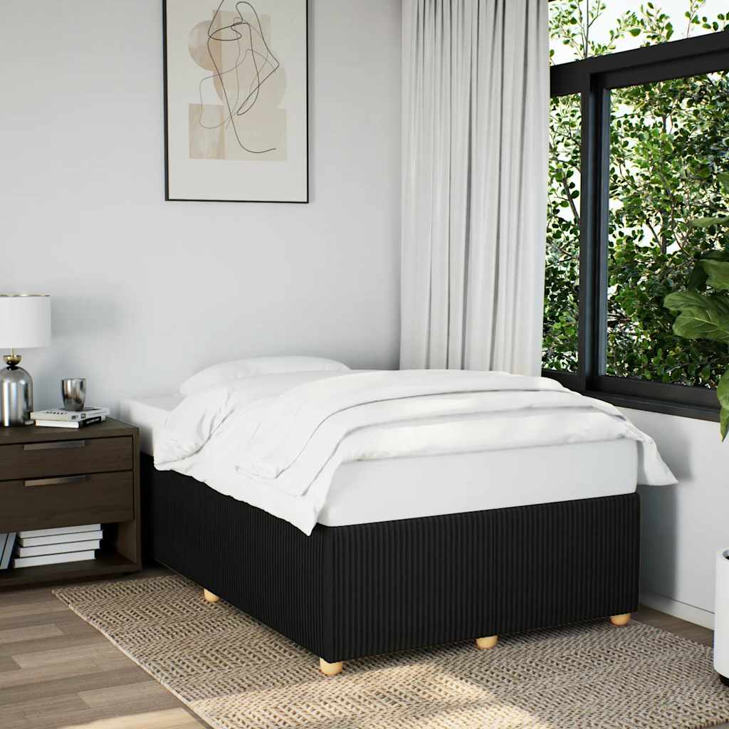 Giroletto senza Materasso Nero 120x200 cm Tessuto