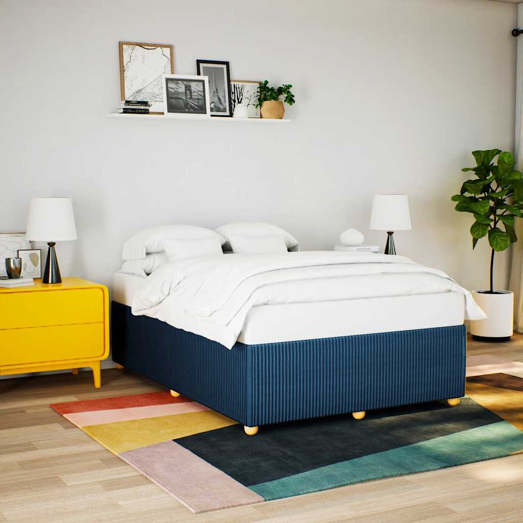 Giroletto senza Materasso Blu 140x200 cm in Tessuto