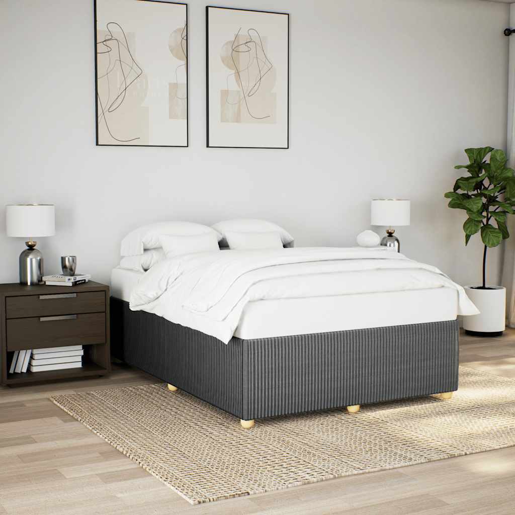 Giroletto senza Materasso Grigio Scuro 160x200 cm Tessuto