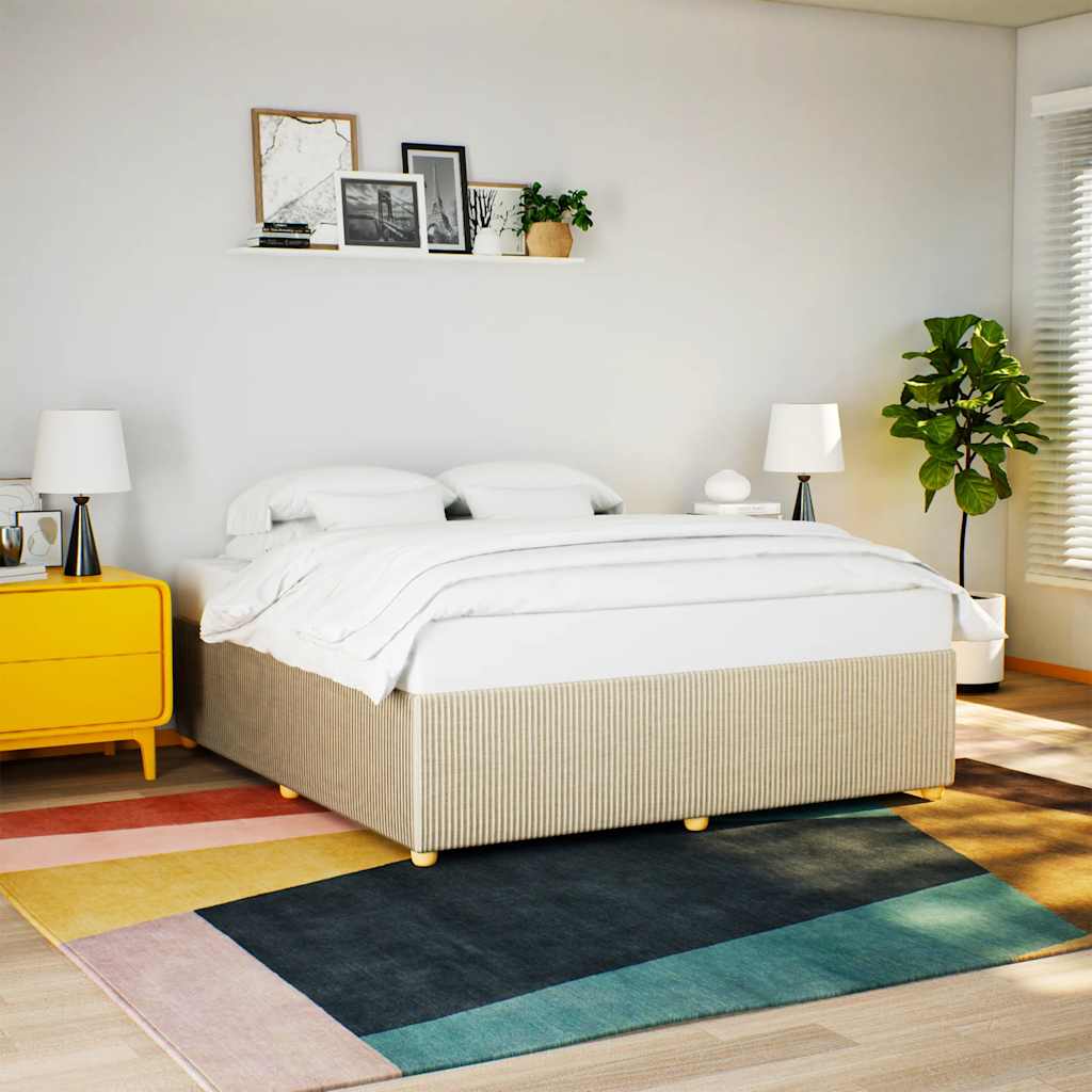Giroletto senza Materasso Crema 200x200 cm in Tessuto