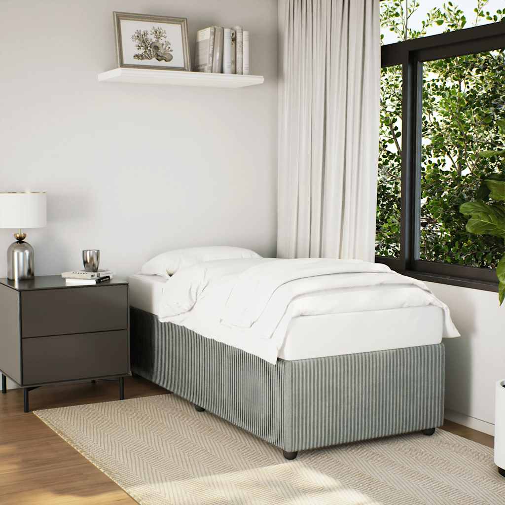 Giroletto senza Materasso Grigio Chiaro 90x200 cm Velluto