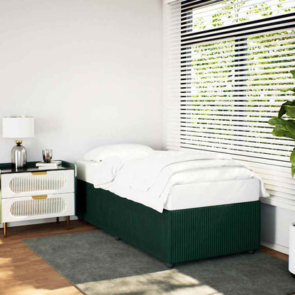 Giroletto senza Materasso Verde Scuro 90x200 cm in Velluto