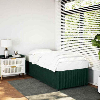 Giroletto senza Materasso Verde Scuro 100x200 cm in Velluto