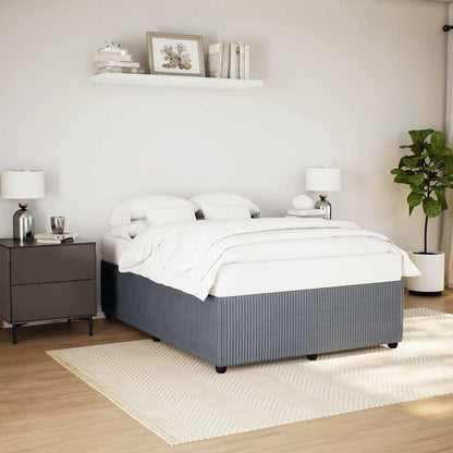 Giroletto senza Materasso Grigio Scuro 140x190 cm Velluto