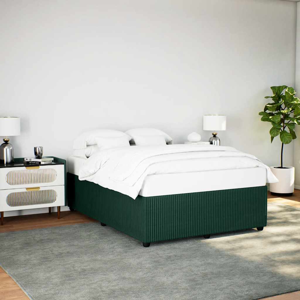 Giroletto senza Materasso Verde Scuro 140x190 cm in Velluto