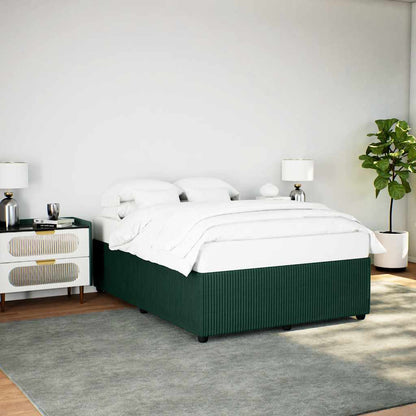 Giroletto senza Materasso Verde Scuro 140x190 cm in Velluto