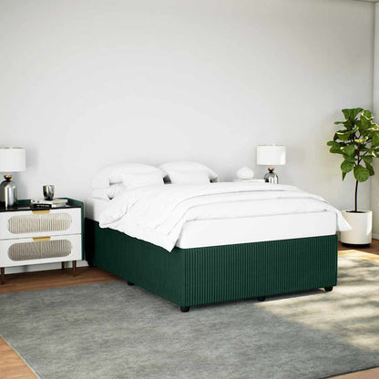 Giroletto senza Materasso Verde Scuro 140x200 cm in Velluto
